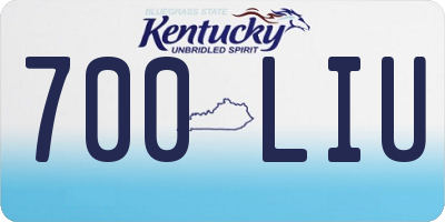 KY license plate 700LIU