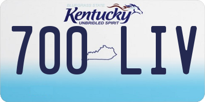 KY license plate 700LIV