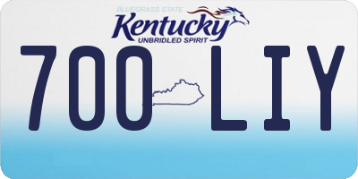 KY license plate 700LIY