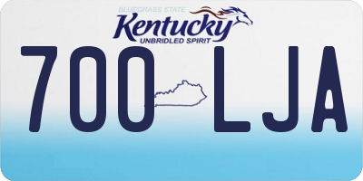 KY license plate 700LJA
