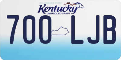 KY license plate 700LJB