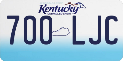 KY license plate 700LJC