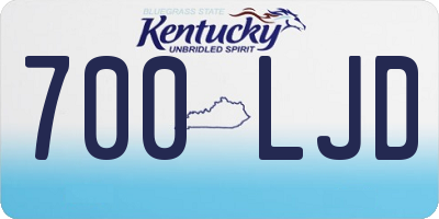 KY license plate 700LJD