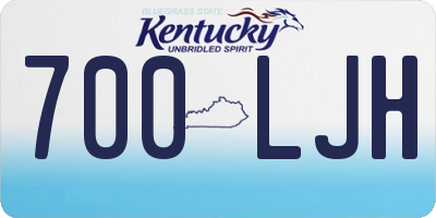 KY license plate 700LJH