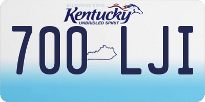 KY license plate 700LJI