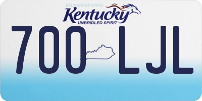KY license plate 700LJL