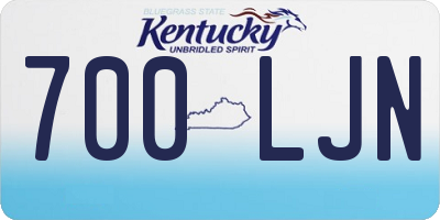 KY license plate 700LJN