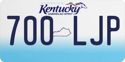 KY license plate 700LJP