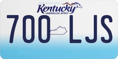 KY license plate 700LJS