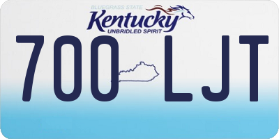 KY license plate 700LJT