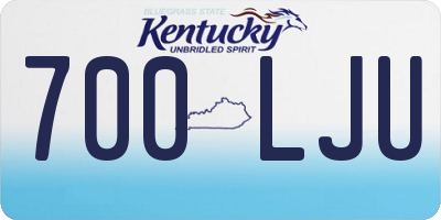 KY license plate 700LJU