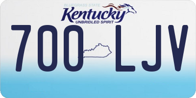 KY license plate 700LJV