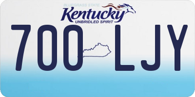 KY license plate 700LJY