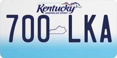 KY license plate 700LKA