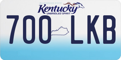 KY license plate 700LKB