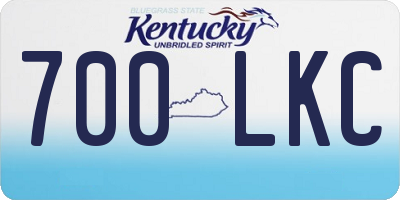 KY license plate 700LKC