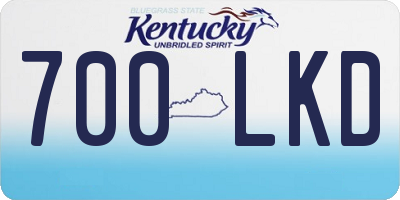 KY license plate 700LKD