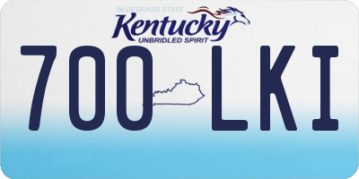 KY license plate 700LKI