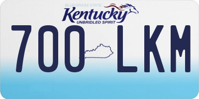 KY license plate 700LKM