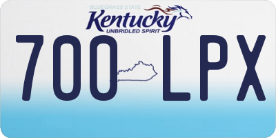 KY license plate 700LPX
