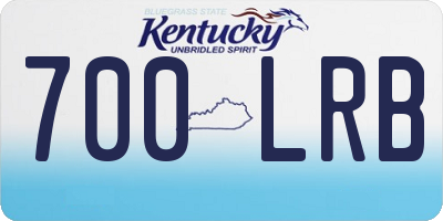 KY license plate 700LRB