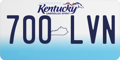 KY license plate 700LVN