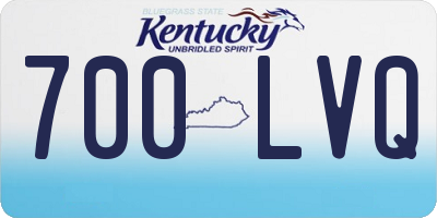 KY license plate 700LVQ