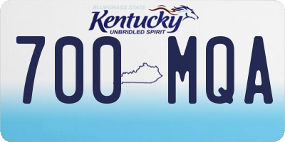 KY license plate 700MQA