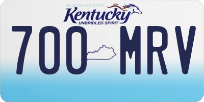 KY license plate 700MRV
