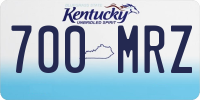KY license plate 700MRZ