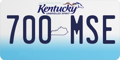 KY license plate 700MSE