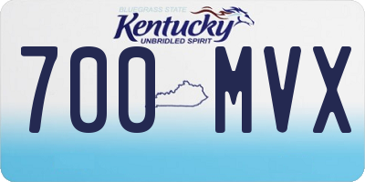 KY license plate 700MVX