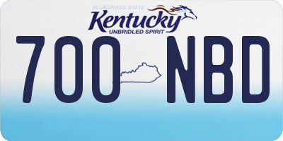 KY license plate 700NBD