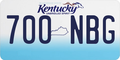 KY license plate 700NBG