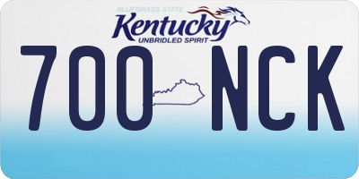 KY license plate 700NCK