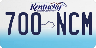 KY license plate 700NCM