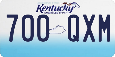 KY license plate 700QXM