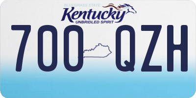 KY license plate 700QZH