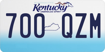 KY license plate 700QZM