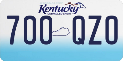 KY license plate 700QZO