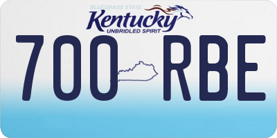 KY license plate 700RBE