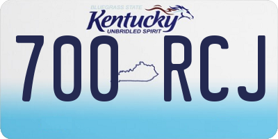 KY license plate 700RCJ