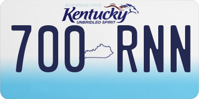 KY license plate 700RNN