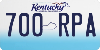 KY license plate 700RPA