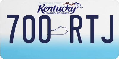 KY license plate 700RTJ