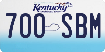 KY license plate 700SBM
