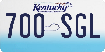 KY license plate 700SGL