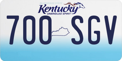 KY license plate 700SGV