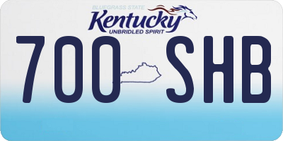 KY license plate 700SHB