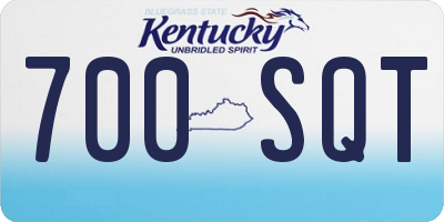 KY license plate 700SQT